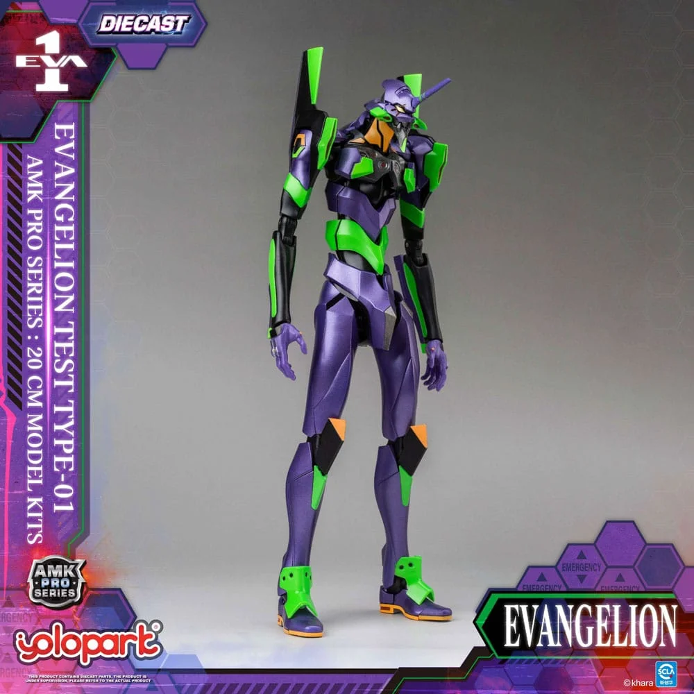 Neon Genesis Evangelion AMK Pro Series Diecast Model Kit Eva-01 Test Type 20 cm